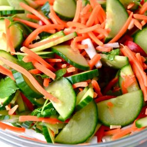 Nutty carrot & cucumber salad